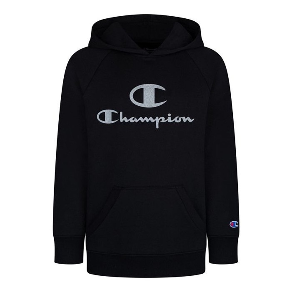 Girls Glitter C Script Hoodie by Champion